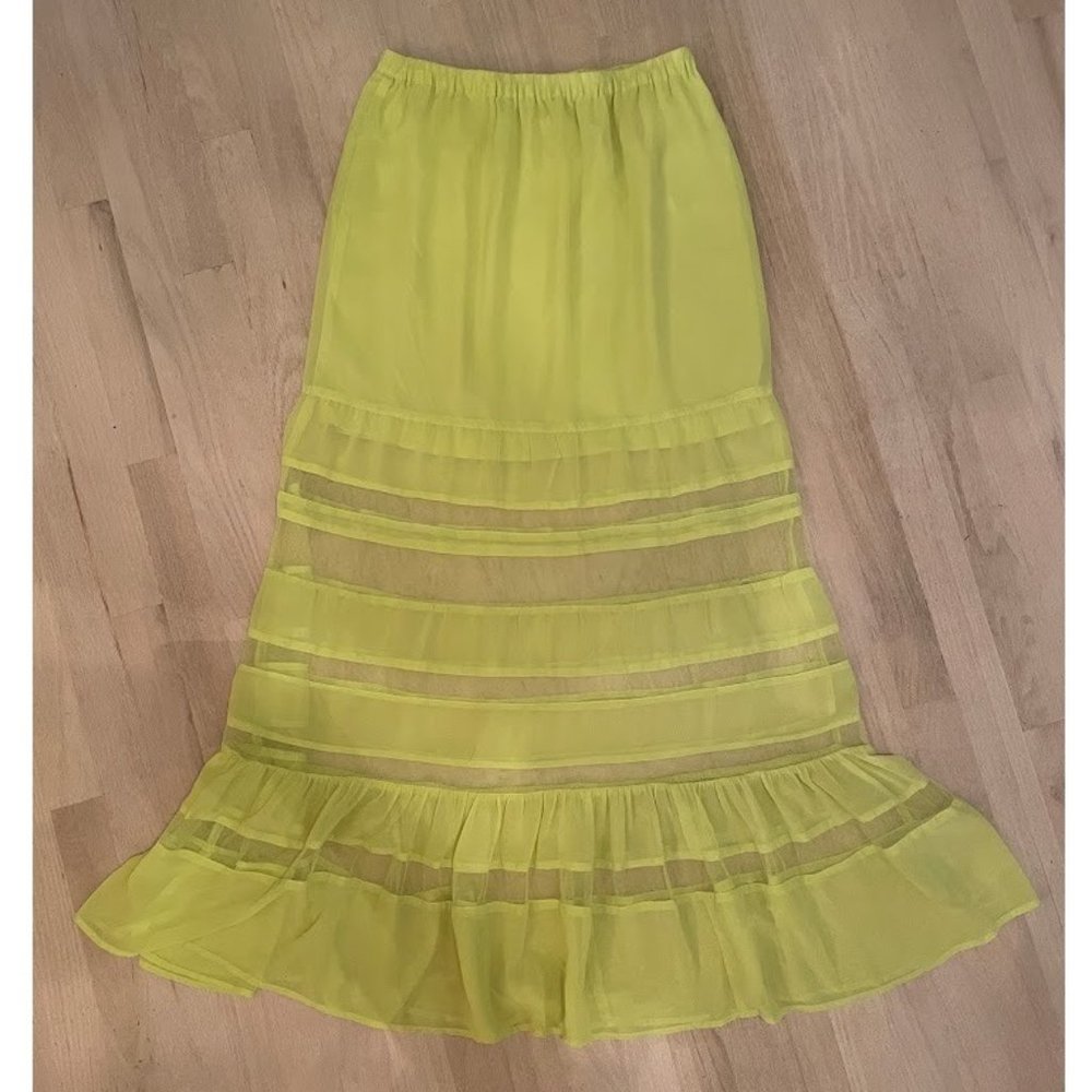 Gianni Bini Lime Maxi Skirt